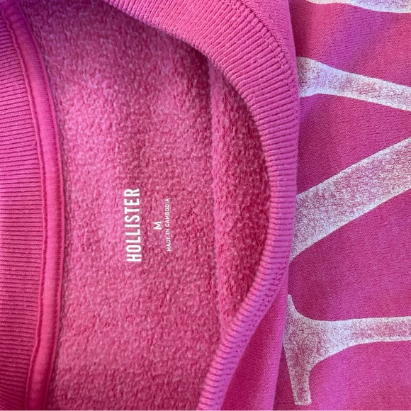 Hollister Pink Crew Neck Sweater NYC Design - Picture 3 of 3